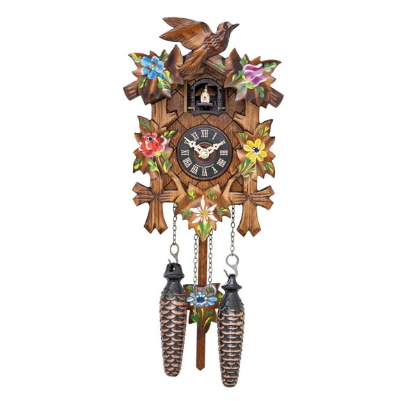 Quartz Cuckoo Clock 5-leaves, bird EN 522/21 Q