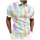thumbnail image 1 of Camisas De Vestir Para Hombre Azul Camisa de manga corta con cremallera de solapa con impresión digital 3D para hombre Chaqueta de camisa de moda informal (White, XXL), 1 of 4