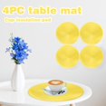 thumbnail image 1 of Price Drop Items 38cm Tableware Placemat Non-Slip Insulated Mat Round Woven Placemat 4PCS, 1 of 4