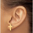 thumbnail image 3 of 14K Yellow Gold Classic, Sparkle-Worthy Polished Cross Earrings, 3 of 4