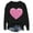 Black, variant on TKLPEHG Womens Heart Sweatshirt Valentines Day Crewneck Sweatshirt Casual Dressy Lightweight Heart Print Graphic Tops Loose Long Sleeve Pullover (Beige,XXL)