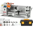thumbnail image 1 of VEVOR Mini Metal Lathe Machine, 7'' x 16'', 800W Precision Benchtop Power Metal Lathe, 150-2500 RPM Continuously Variable Speed, with 3.9'' 3-jaw Metal Chuck Tool Box for Processing Precision Parts, 1 of 9