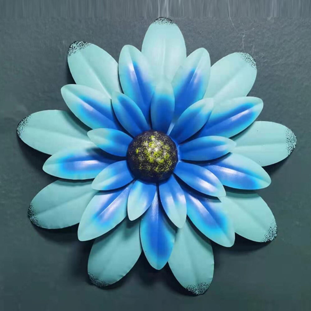 Metal Flowers Wall Decor Metal Wall Sculptures Art Decorations Hanging