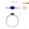 thumbnail image 4 of ANGARA Natural 1.25 ct Tanzanite Vintage Style Ring with Diamond Accents in 14K Rose Gold for Women (Size-8x6mm) | December Birthstone, Anniversary, Jewelry Gift for Women | Natural Tanzanite Ring, 4 of 9