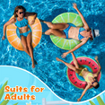 thumbnail image 2 of 3 Pack Inflatable Pool Floats Tube Rings, Pool Floats for Adults, Fruit Pool Tubes, Swimming Rings Pool Floaties Toys, Beach Pool Foaties Party, 2 of 8