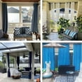 thumbnail image 5 of Tension Curtain Rod 43 to 83 Inches (3.6 to 7 ft), 1.26" Diameter Spring Adjustable Heavy Duty Long Large Curtains Pole for Windows Door Bathroom Patio Outdoor No Drilling, Black, 5 of 9