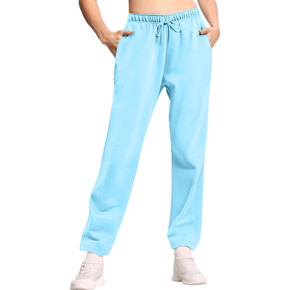 LWavelet Men's Tapered Joggers - Lightweight Soft Fabric Drawstring Waist Casual Daily & Relaxed Wear Pants Sky Blue M