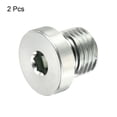 thumbnail image 3 of Uxcell M14*1.5 Internal Hex Head Pipe Fitting Plug, 2 Pack Male Thread 45# Steel Socket Plug with Sealing Ring, 3 of 5