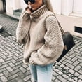 thumbnail image 4 of Luowei Women's Fashion Pullover Sweater, Yellow Warm Outdoor Long Sleeve Sweater, Solid Casual Long Knitted Sleeve Off The Sweater Womens Shoulder Pullover Sweater, 6XL, 4 of 4