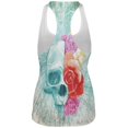 thumbnail image 2 of Halloween Distressed Skull and Flowers All Over Womens Work Out Tank Top Multi MD, 2 of 2