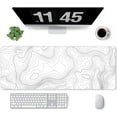 thumbnail image 2 of QCQHDU Large Gaming Mouse Pad with Stitched Edges, Minimalist Topographic Map Desk Mat, 3mm Thick Non-Slip Rubber Base Mice Pad for Gamer,Office & Home, 31.5 X 11.8 Inch, 2 of 7