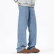 thumbnail image 5 of Pantalones vaqueros gruesos de felpa para hombre, de longitud completa, con cordón elástico, holgados, de pierna recta y de gran tamaño, pantalones largos para hombre., 5 of 6