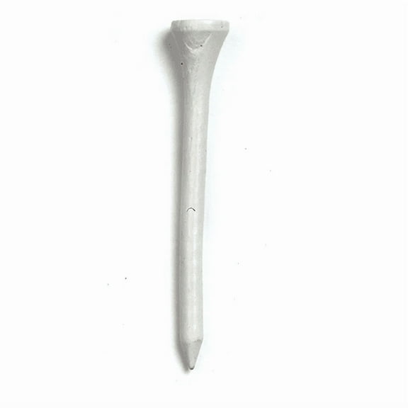 100 x 2 3/4'' Bamboo Wooden Golf Tees - White