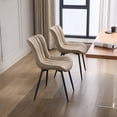 thumbnail image 2 of EDTara Leather Kitchen Chairs, Set Of 2 With Metal Legs, High-Density Sponge Padding, and Hand-Stitched Detailing for Living Room, 2 of 5