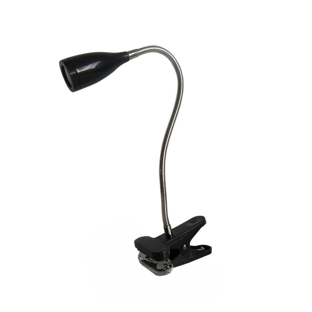 17 70 In Black Flexible Gooseneck Led Clip Light Desk Lamp
