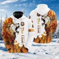 thumbnail image 3 of Sudadera con capucha con estampado 3D de león cruzado para hombre, ropa de moda Harajuku, sudaderas con gráficos de animales, chándal informal para niño, regalo para mujer, tops, 3 of 5