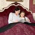 thumbnail image 4 of Erosebridal Elegant Damask Queen Comforter Set,Sport Life Comforter Sets Queen,3-Piece,1 Comforter and 2 Pillowcases,Black Reversible, 4 of 7