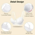 thumbnail image 4 of YANDW Push Up Lace Bras Comfort Thick Padded Underwire Add One Cup Bra for Women, White 32D, 4 of 5