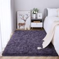 thumbnail image 5 of Softlife Ultra Soft Area Rugs, Fluffy Carpets for Bedroom Kids Room Living Room Shaggy Floor Nursery Rug Home Decor Mats, 4' x 5.3' , Gray Purple, 5 of 7