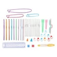 thumbnail image 2 of Crochet Hook Set with 22 Crochet Marker Buckle Scissors Handcraft DIY Crochet Needle Portable Ergonomic Crochet Set, 2 of 14