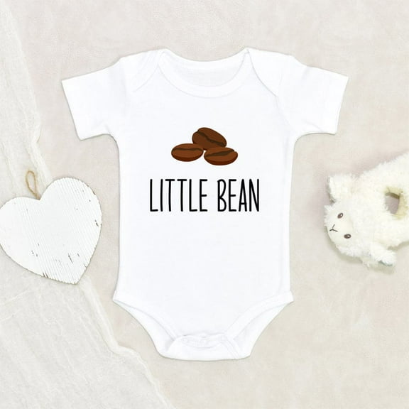 Unisex Baby Onesie Coffee Baby Onesie Little Bean Coffee Baby Onesie Cute Baby Onesie Baby Announcement Minimalist Baby Onesie