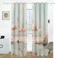 thumbnail image 2 of Flamingoes Grass Puddle Black Out Curtains 72 Inch Length Curtains for Sliding Glass Doors Bedroom Living Room 2 Pack, 2 of 6