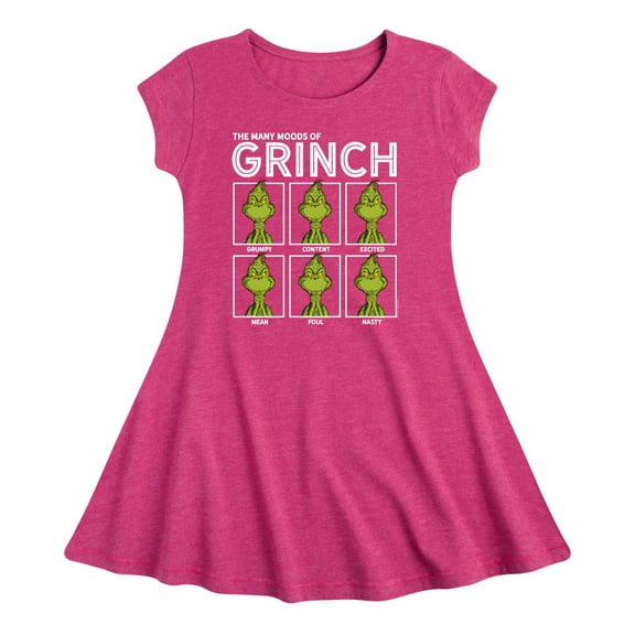 Dr. Seuss The Grinch - Christmas - All The Moods - Toddler & Youth Girls Fit & Flare Dress
