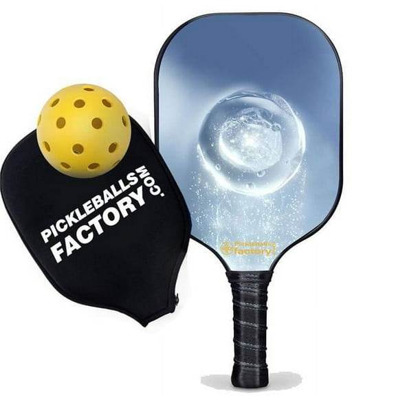 Pickleball Factory PB00012-8-G Pickleball Paddles - Crystal Clear Tennis & Pickleball, Best Pickleball Paddles for Advanced Players, Glassfiber Graphite