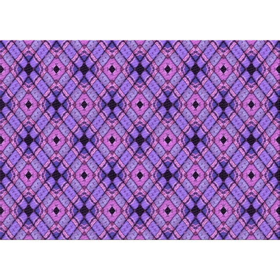 Ahgly Company Machine Washable Indoor Rectangle Transitional Heliotrope Purple Area Rugs, 2' x 3'