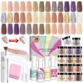 thumbnail image 2 of Kit de 31 piezas de polvos para uñas para inmersión, juego de polvos para uñas con capa base y superior para el hogar, salón de bricolaje, reparación de uñas, arte de uñas, 2 of 5