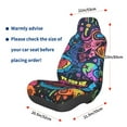 thumbnail image 3 of Wukai Neon Graffiti Urban Art Full Set Car Seat Covers with Soft Padding Universal Auto Front Seats Protector and Cushion Mat, 3 of 5