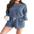 thumbnail image 1 of Sweat-shirt à Manches Longues et Short Élastique pour Femmes en 2 Pièces, 1 of 9