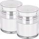 thumbnail image 1 of BRIGHTFUFU 2pcs frascos de crema dispensadores cosméticos frascos de muestra recargables botellas de bomba de plástico de vidrio 15 ml, 1 of 7
