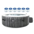 thumbnail image 1 of Intex PureSpa Plus Greywood Inflatable Hot Tub Spa w/ 6 Filter Cartridges, 1 of 12