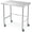 silver-36"-with casters, variant on Heavy Duty Stainless Steel Work Table - Commercial Prep Utility Table - Industrial Metal Construction, Easy to Clean, No Under Shelf - Ideal for Restaurant, Kitchen, Garage, or Warehouse