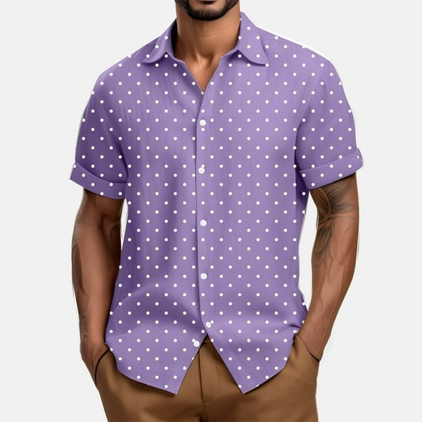 Blusa y camisa de manga corta con cuello vuelto Camisa casual para hombre Camisa de bolos vintage de manga corta Camisas de verano de playa cubana Camisa con botones Blusa para hombre Poliéster