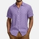 thumbnail image 1 of Blusa y camisa de manga corta con cuello vuelto Camisa casual para hombre Camisa de bolos vintage de manga corta Camisas de verano de playa cubana Camisa con botones Blusa para hombre Poliéster, 1 of 5