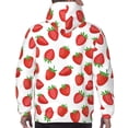 thumbnail image 3 of Bingfone Strawberries Men's Drawstring Hoodie Long Sleeve Pocket Sweatshirts-4X-Large, 3 of 6