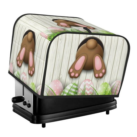 

Salelf Brown Bunny Bottom And Easter Eggs 4 Slice Toaster Cover Appliance Cover Toaster Dust And Fingerprint Protection Machine Washable Toaster Machine Cover