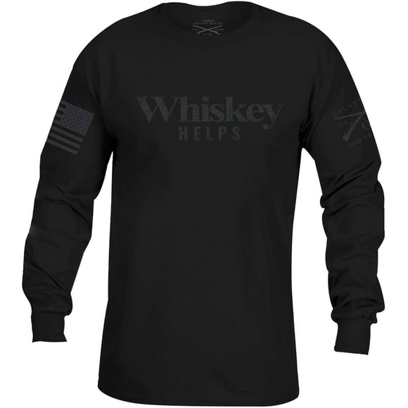 Grunt Style T-Shirt à Manches Longues Whiskey Helps Black Label - Petit - Noir