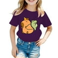 thumbnail image 1 of Zecgelong T-Shirt Décontracté à Manches Courtes pour Garçons et Filles, Col Rond, Imprimé Animal de Dessin Animé, Taille 4-6 Ans, 1 of 3