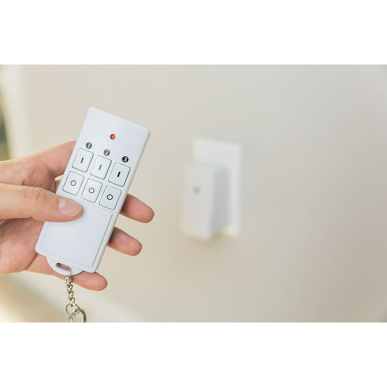Indoor Wireless Remote Control with 3 Outlets, 3-Pack, White, 13569 