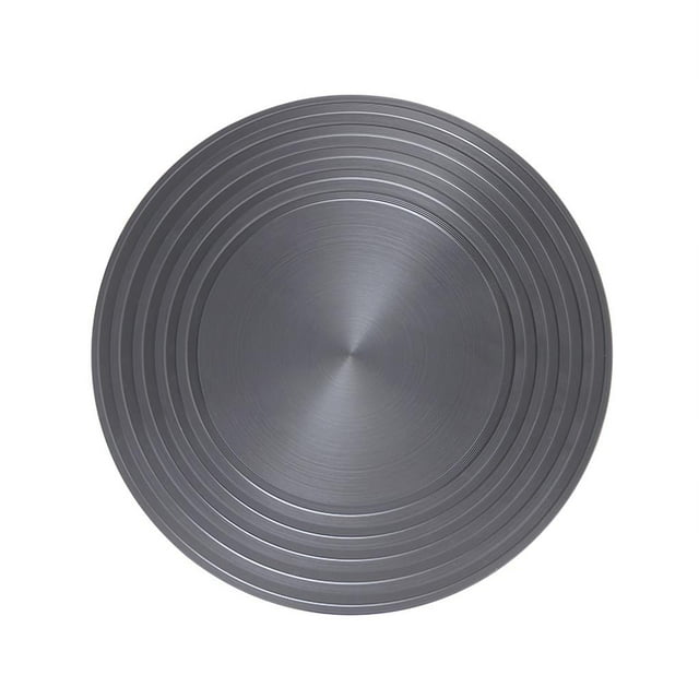 Billuyoard Placa de calentamiento de ollas Bandeja de descongelación antideslizante antideslizante de aluminio redonda negra Utensilios de cocina S Billuyoard HA024921-01