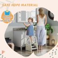 thumbnail image 4 of Adjustable Grey Step Stool - Kitchen Helper & Bathroom Aid | 16.9" x 16.5" x 25.8" HDPE | Safe & Stable Design, 4 of 7