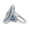 thumbnail image 3 of BERRICLE Sterling Silver Vintage Inspired Art Deco Cubic Zirconia CZ Statement Milgrain Cocktail Fashion Ring for Women, Rhodium Plated Size 5, 3 of 10
