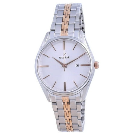 Westar 40210SPN607 32 x 8 mm Silver Dial Two Tone Stainless Steel Quartz Womens Watch