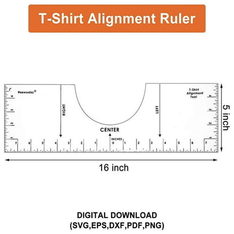 Download Sjenert T Shirt Alignment Ruler Craft Ruler With Guide Tool For Making Fashion Center Design Adult Youth Toddler Infant Style 2 Walmart Com Walmart Com