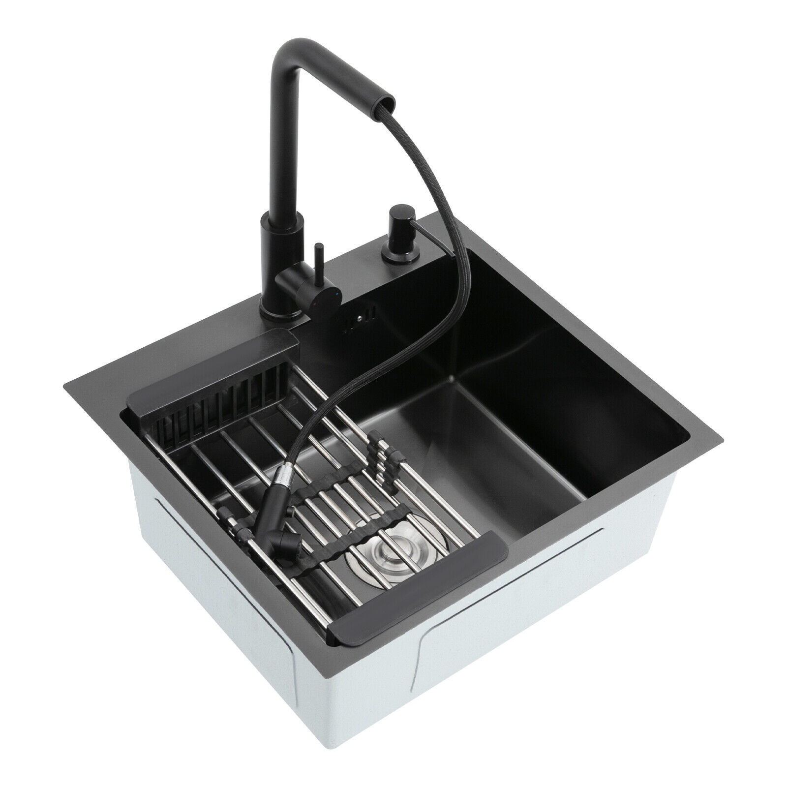 Kitchen Sink Stainless Steel Sink Black Stainless Steel Built-in Sink W/Tap