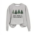 thumbnail image 2 of Grandes Affaires! Aqestyerly Haut de Noël Grande Taille pour Femmes Col Rond Imprimé Lettres Manches Longues Mode Chandail en Molleton, 2 of 4