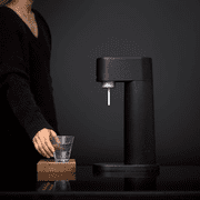 Mysoda Ruby 2 Sparkling Water Maker Soda Machine Nordic Design Black Silver Home Use
